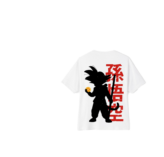 Camiseta oversize Goku silueta