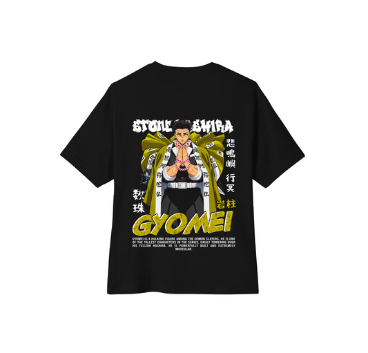 Camiseta oversize anime Kimetsu no Yaiba Gyomei Himejima Espalda DTF