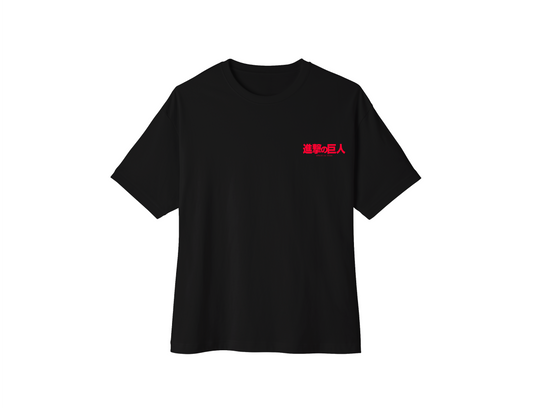 Camiseta Shingeki negra oversize