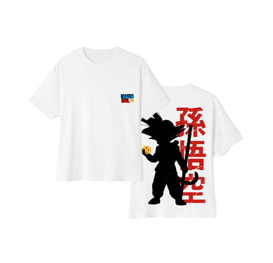 Camiseta oversize Goku silueta