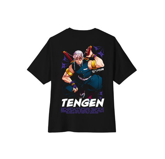 Camiseta Oversize Kimetsu no Yaiba Uzui Espalda