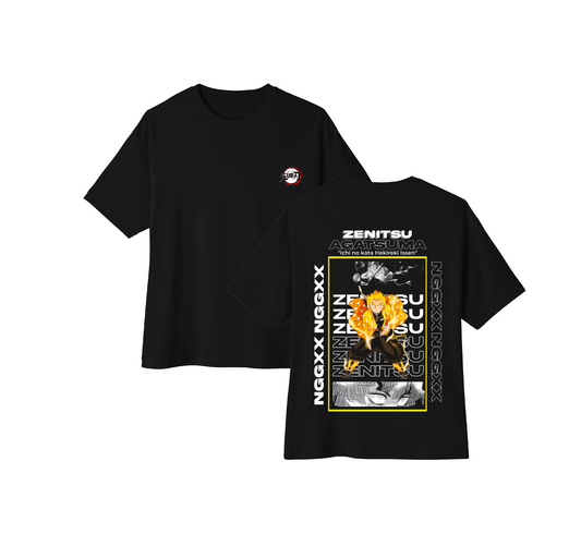 Camiseta Oversize Kimetsu no Yaiba Zenitsu